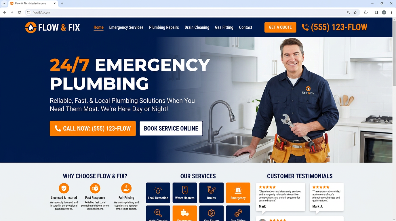 Plumbing company website