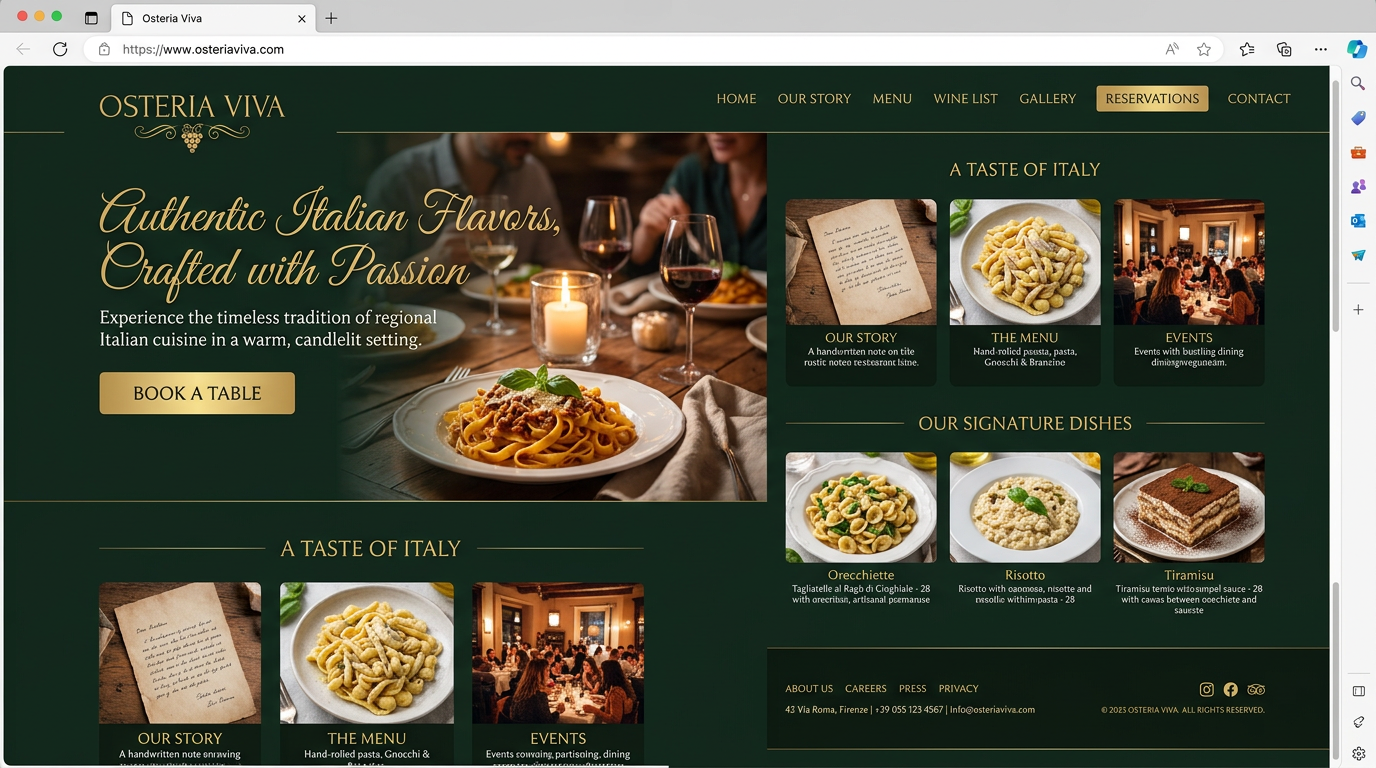 Restaurant website