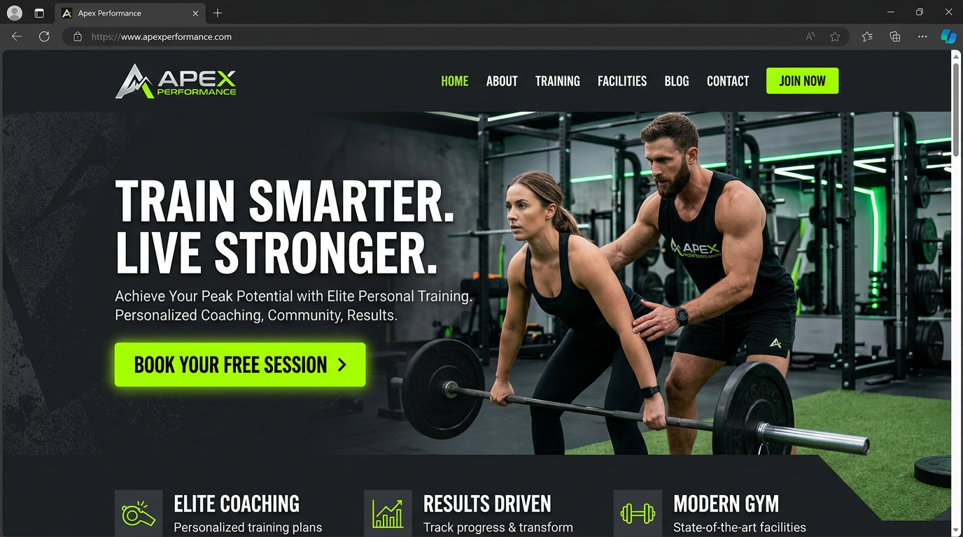 Personal trainer website